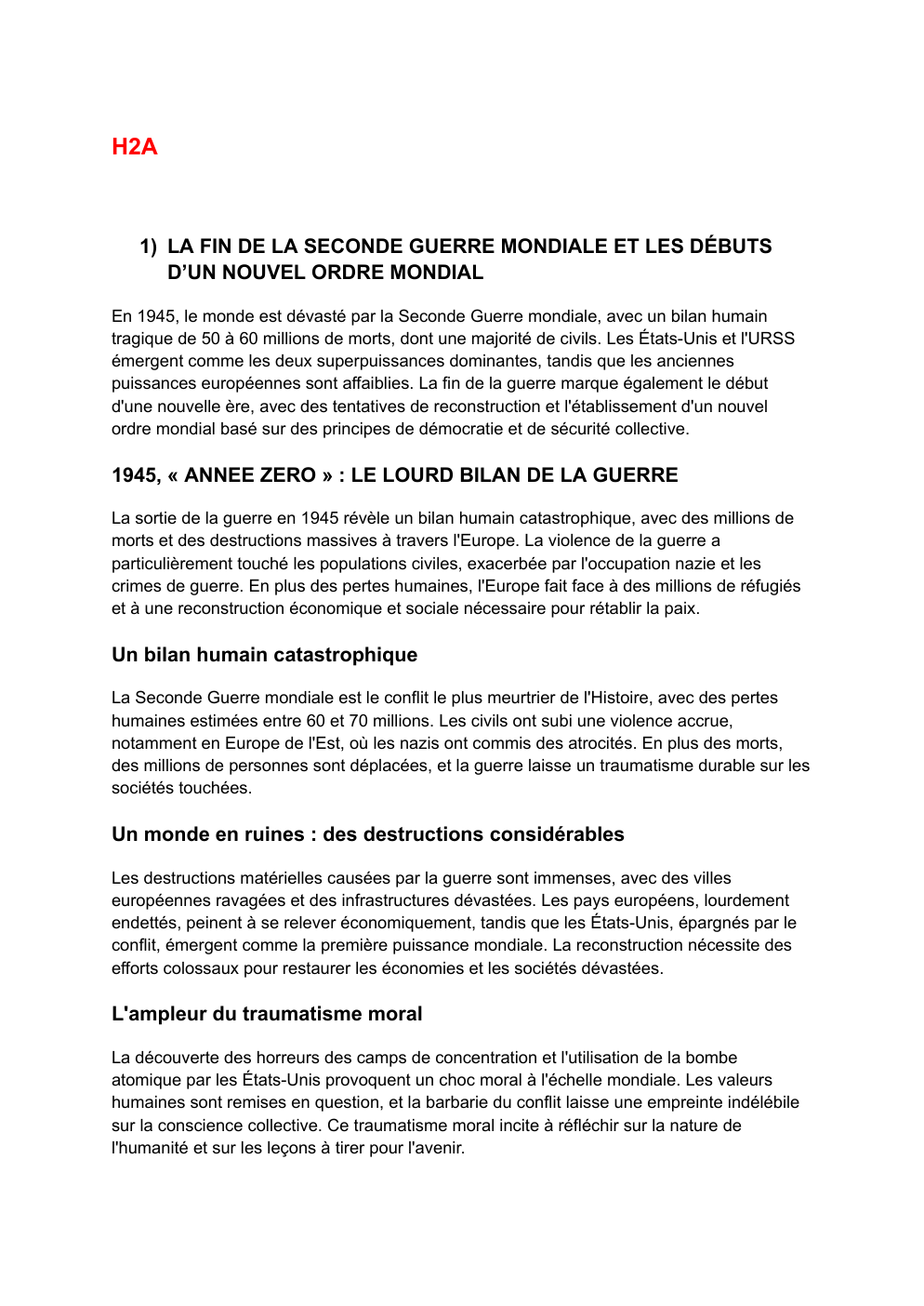 Prévisualisation du document Cours histoire terminale